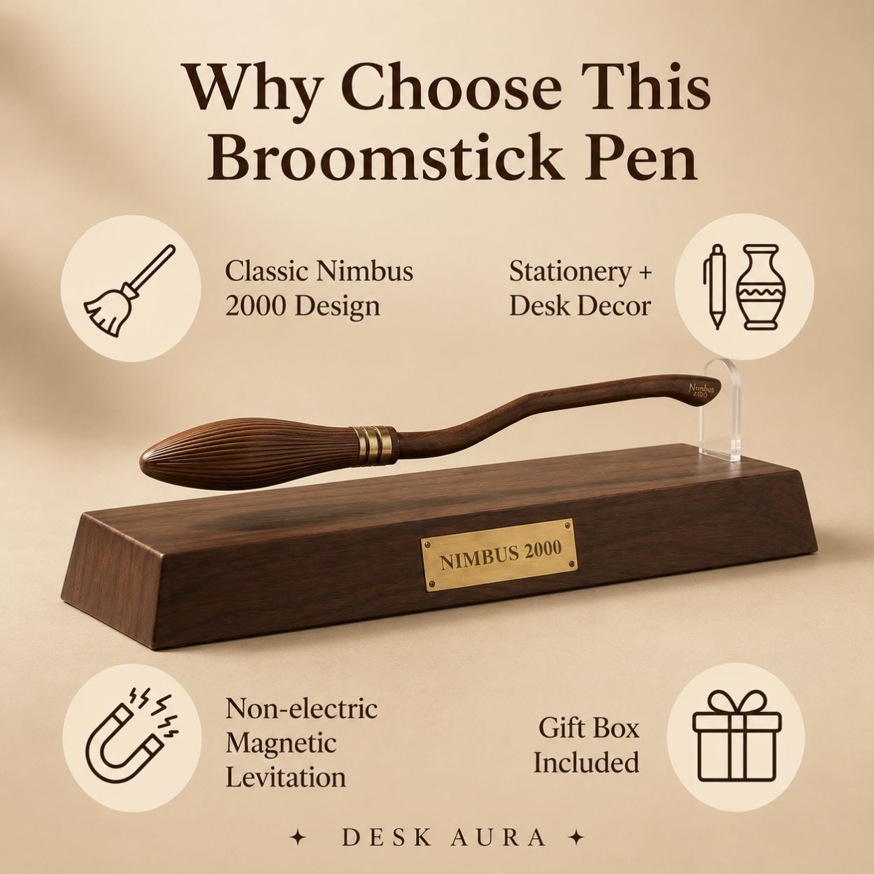 Floating Broomstick Pen